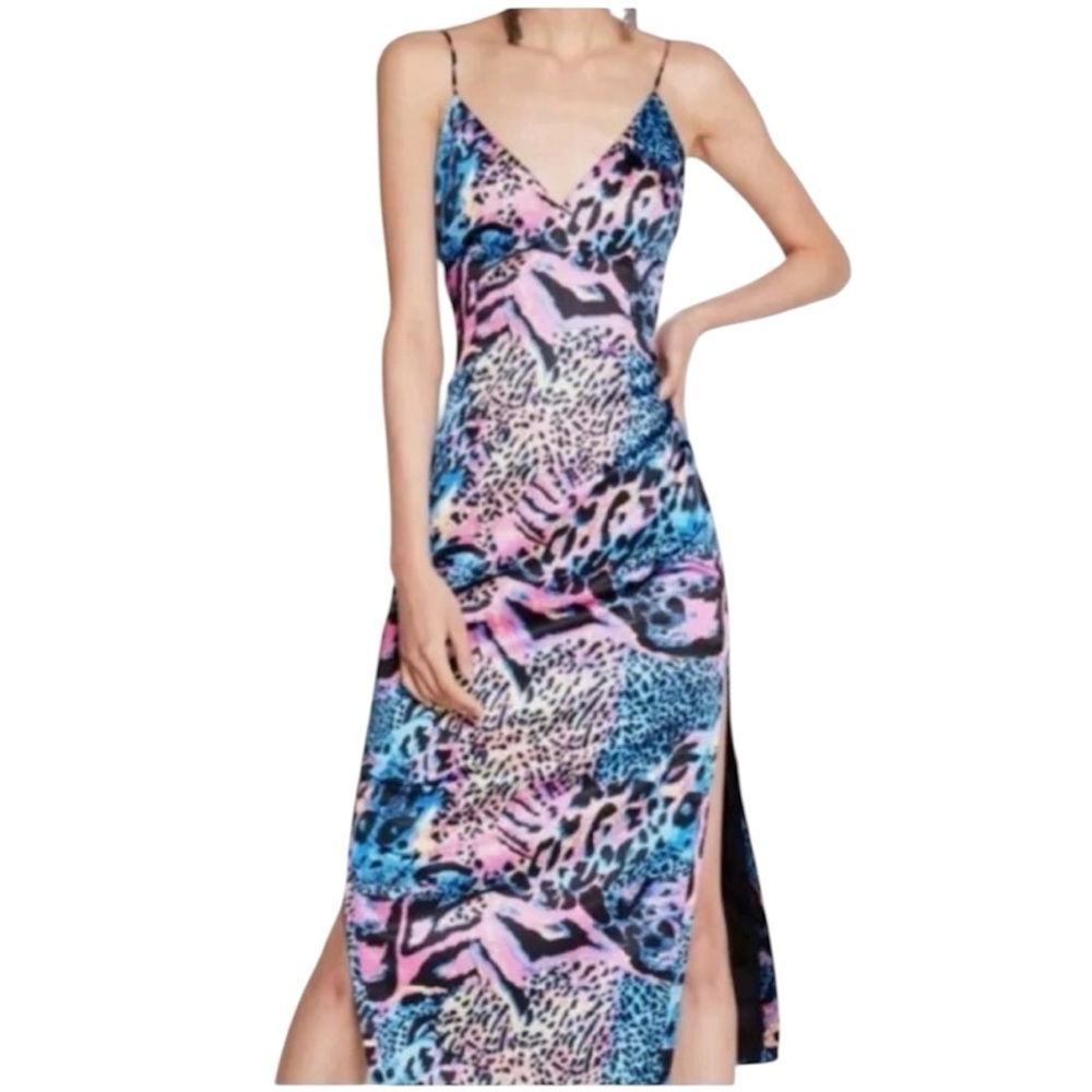 WNTRMSE Sexy Multicolor Animal Print Maxi Dress Size 2 G#43
